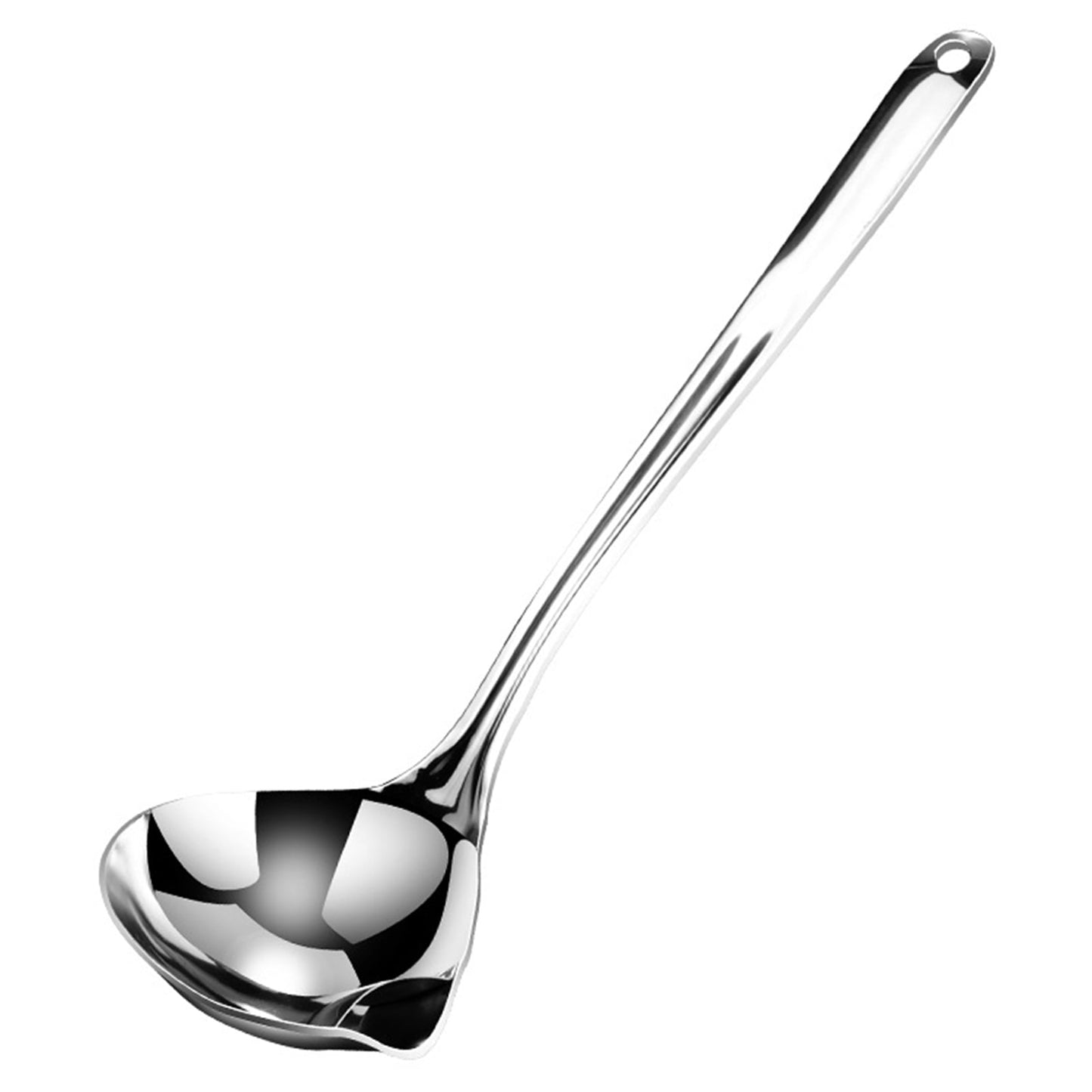 Reheyre Scalding Resistant Stainless Steel Soup Ladle with Long Handle - Cookware Supplies L As the picture