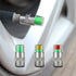 4pcs Car Tire Pressure Monitor Gauge Valve Stem Caps Sensor Indicator 3 Color Eye Alert