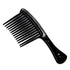 Large Wide Tooth Comb Handle Detangling Reduce Hair Loss Brush Tool (Black) Black