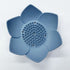 Silicone Soap Dishes with Draining - Lotus Shaped Bathroom Bar Soap Holder for Shower - Soap Tray for Kitchen Sink - Floral Shape Soap Saver for Counter Bathtub(1/4 Pack) Blue