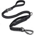 Keyohome Heavy Duty Dog Leash Especially Large Dogs Up to 150lbs, 4-6 Ft Reflective Dog Walking Training Shock Absorbing Bungee L Black