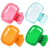 4 Pack Travel Toothbrush Head Covers Portable Toothbrush Protector Cap Brush Pod Case Protective Plastic Clip for Household Travel, Camping, Bathroom, School, Business Red, Green, Pink, Clear
