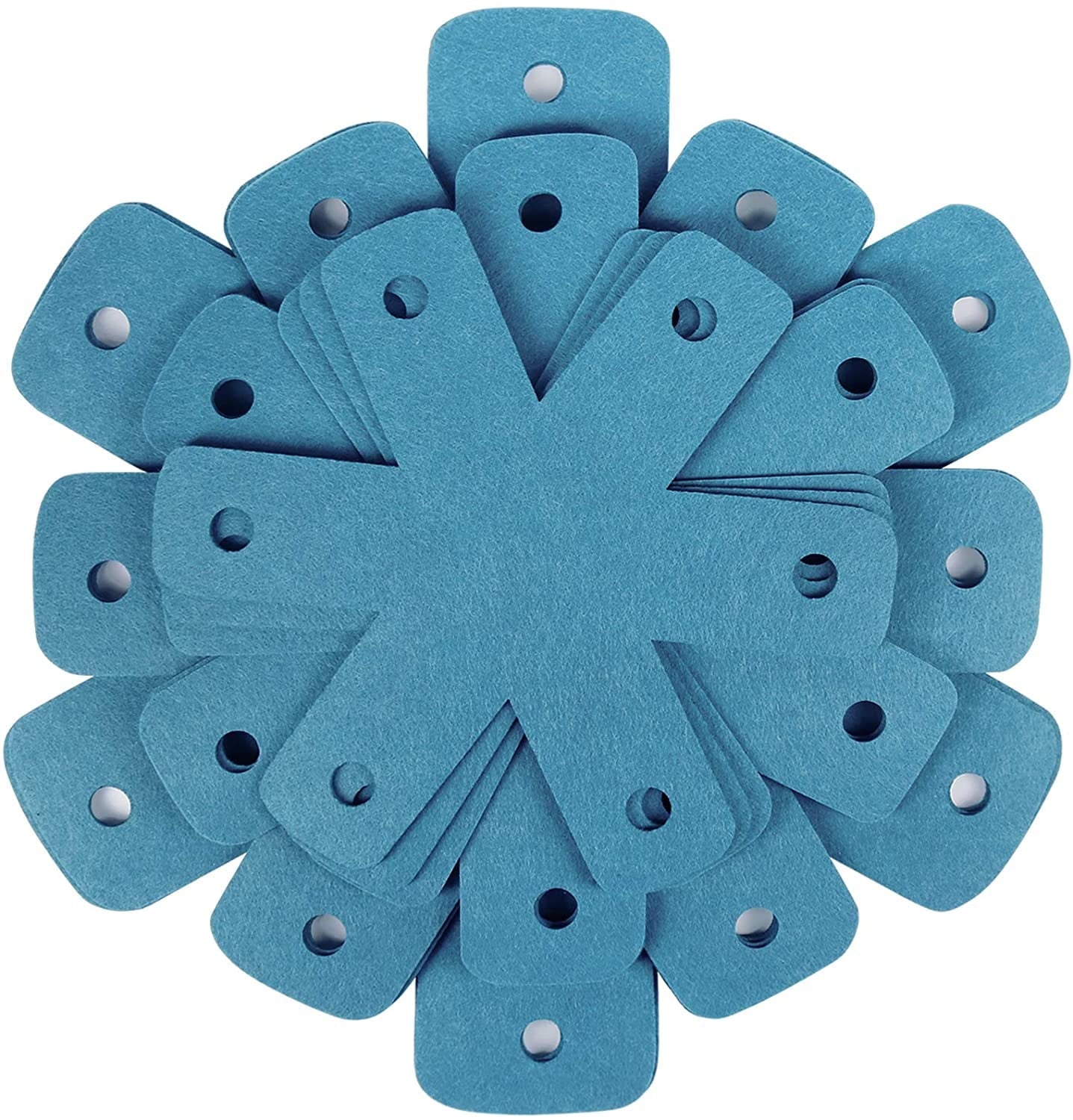 Pot Pan Protectors, Set of 12 and 4 Different Sizes, Larger & Thicker Pan Pot Separator Pads for Stacking and Protecting Your Cookware Cyan