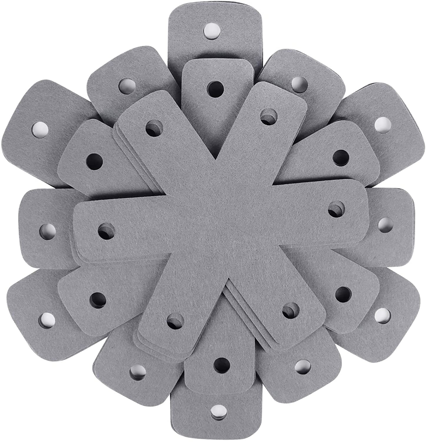 Pot Pan Protectors, Set of 12 and 4 Different Sizes, Larger & Thicker Pan Pot Separator Pads for Stacking and Protecting Your Cookware Cyan Gray