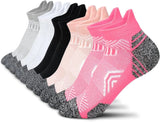 Tsoduce 5 Pairs Athletic Ankle Womens Socks Running Compression Socks for Women Cozy Low Cut Performance Soft Tab Socks Mix Color 3
