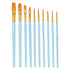JWDX Pen ! 10Pcs Small Fine Tip Paintbrushes Micro Detail Paint Brush Set Triangular Grip Handles Art Brushes Perfect for Acrylic Watercolor Oil Craft Models Black Z7-Sky Blue