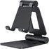 Dual Folding Cell Phone Stand, Fully Adjustable Foldable Desktop Phone Holder Cradle Dock Compatible with Phone 15 14 13 12 11 Pro Xs Xs Max Xr X 8, Nintendo Switch, All Phones- Black