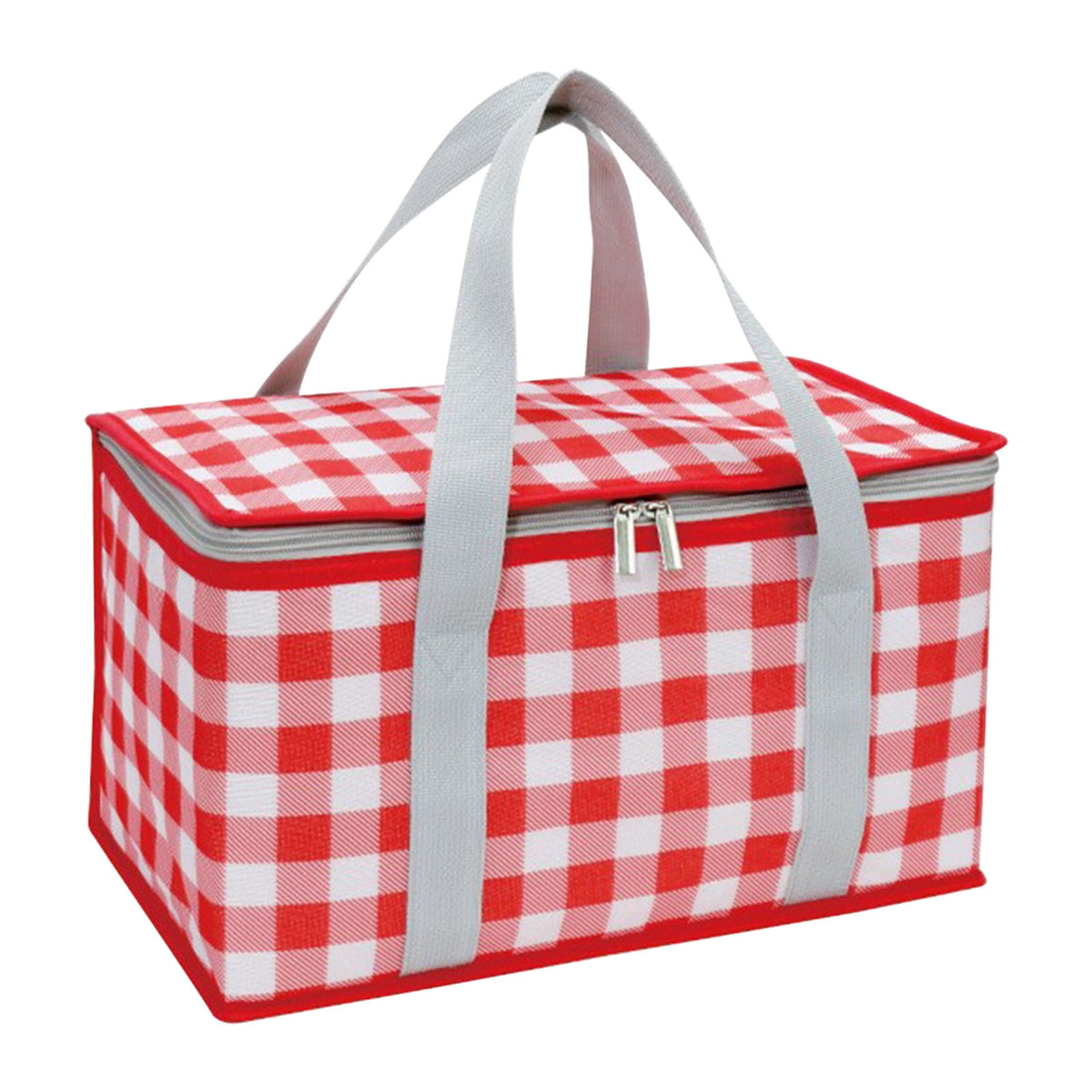 Potrochi Green Insulated Collapsible Cooler Bag for Groceries and Picnics Red