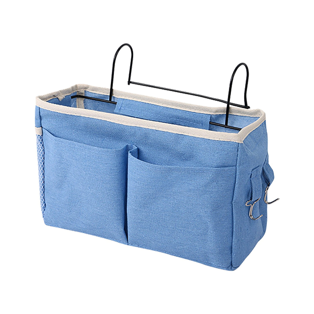 Jierger Bedside Caddy Hanging Bed Organizer Storage Bag Pocket for Bunk and Hospital Beds, College Dorm Rooms Baby Bed Rails, Camp 4 Pockets One Size Z-A 2PCS