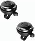 ZHUYING 2 pack Classic Bike Bell, Aluminum Bicycle Bell, Loud Crisp Clear Sound Bicycle Bike Bell for Adults Kids 2black
