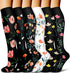 6Pairs Compression Socks for Women and Men - Best for Circulation, Running, Athletic, Recover, Nurse, Travel S/M 10 Black 5 Pairs/White