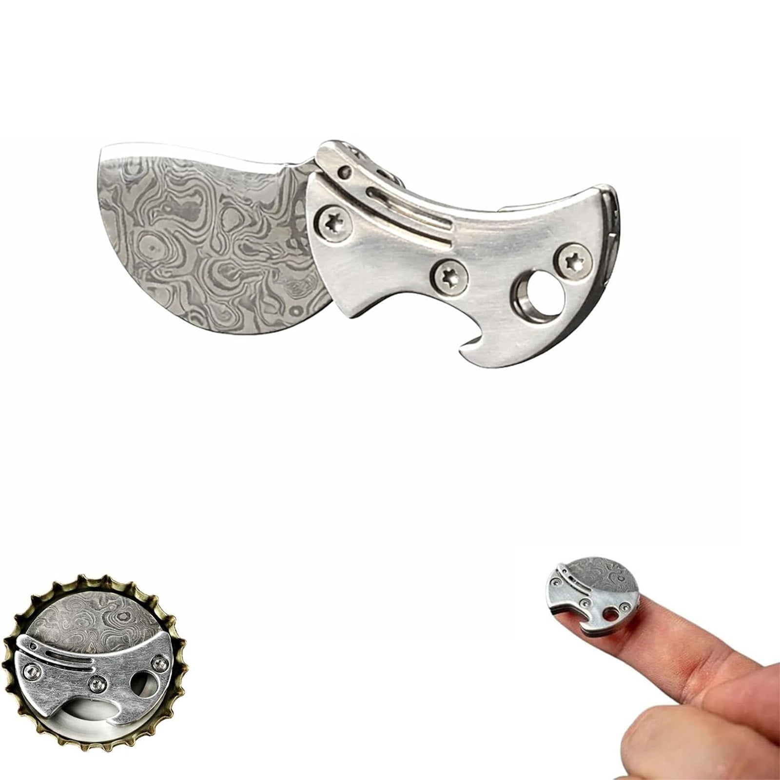 SHAOTELLME Stainless Steel Can Opener Manual Multifunctional Labor Saving Can Opener Kitchen Creative Can Opener Tool Easily Open Cans Of Various Sizes, 3PC Metallic x 1