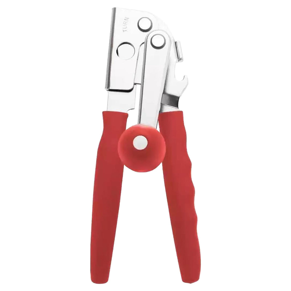 SHAOTELLME Stainless Steel Can Opener Manual Multifunctional Labor Saving Can Opener Kitchen Creative Can Opener Tool Easily Open Cans Of Various Sizes, 3PC Red