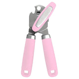 SHAOTELLME Stainless Steel Can Opener Manual Multifunctional Labor Saving Can Opener Kitchen Creative Can Opener Tool Easily Open Cans Of Various Sizes, 3PC pink