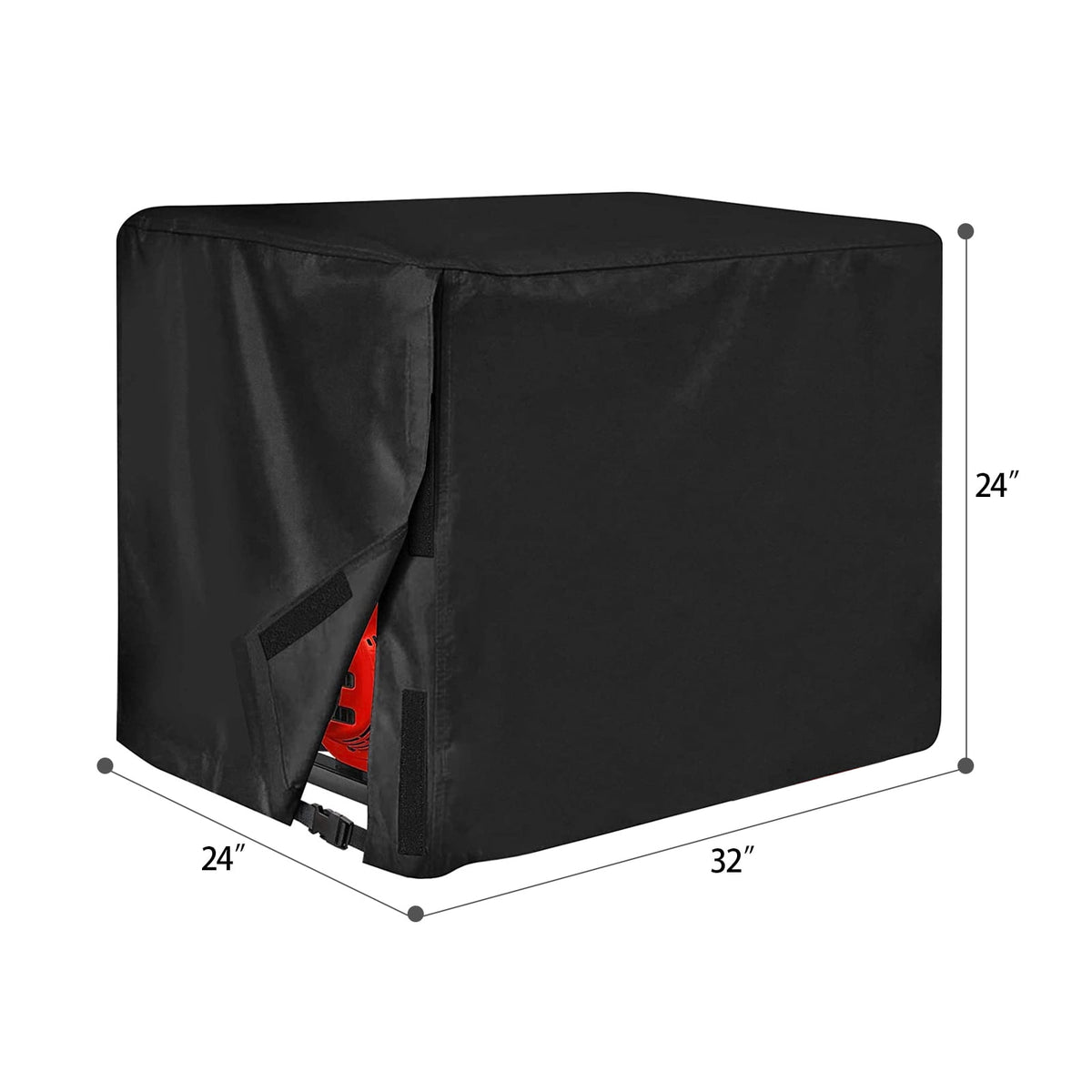 Universal Generator Cover for 5500-15000 Watt Waterproof Heavy Duty 600D Oxford Fabric Covers Black 32"x24"x24"(LxWxH)