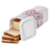 Bread Box with Airtight Lid, Bread Storage Container, Bread Loaf Storage Dispenser, Plastic Sandwich Bread Keeper, White Lid, 1 Pack A White