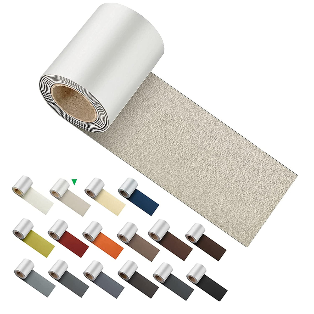 Miaochuan 3 x 60 Inch Self Adhesive Leather Repair Patch Tape, and Leather Repair Kit for Couches, Furniture, Car Seat, Boat Seat, Sofa, Upholstery, Chair, Interior(Ivory Brown) 3" x 60" Blue