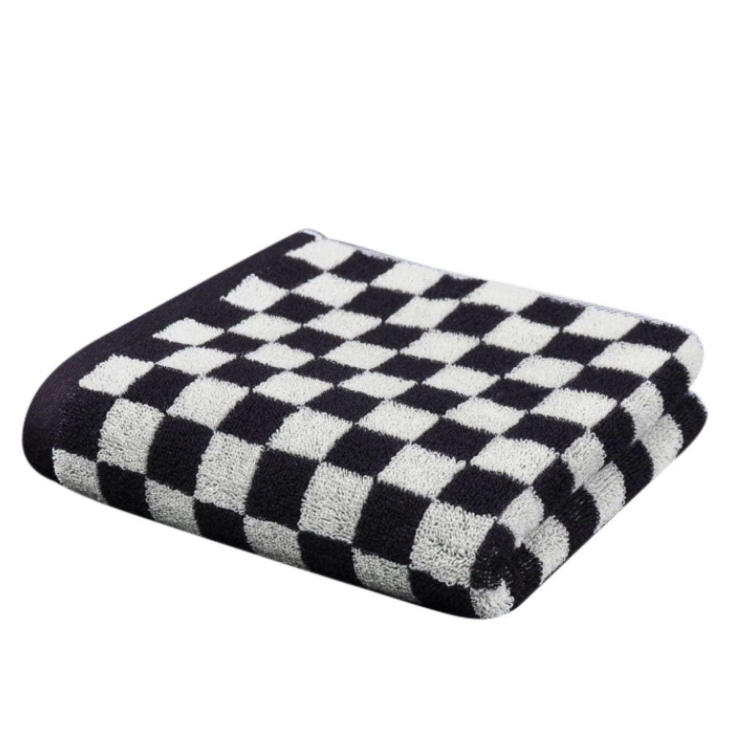Checkered Bath Towels for Bathroom, Shower Towels 30" x 14", Super Soft and Quick Dry, Colorful Towel for Summer Beach Pool Green Black