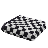 Checkered Bath Towels for Bathroom, Shower Towels 30" x 14", Super Soft and Quick Dry, Colorful Towel for Summer Beach Pool Green Black