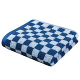Checkered Bath Towels for Bathroom, Shower Towels 30" x 14", Super Soft and Quick Dry, Colorful Towel for Summer Beach Pool Green Blue