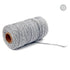 Danhjin 100m Long/100Yard Pure Cotton Twisted Cord Rope Crafts Macrame Artisan String - on Clearance Gray