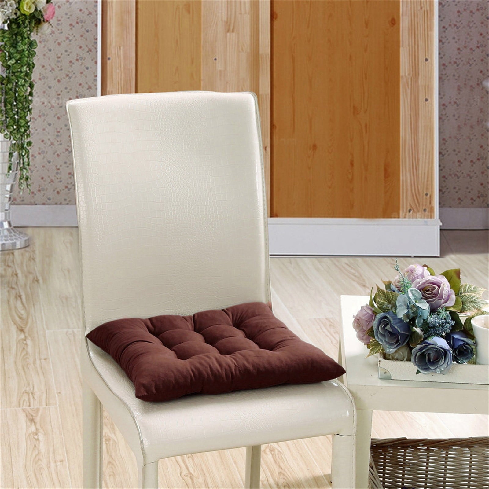 Tyidzon Chair Cushions Non-Slip Rocking Chair Cushion with Ties for Living Room Kitchen, Indoor Seat Cushion, 15X15 Inches F