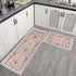 Tyidzon Kitchen Mats for Floor Set of 2 Pcs, Cushioned Non Slip Kitchen Rugs for Kitchen Floor, Absorbent Runner Comfort Standing Mats Washable for Kitchen, Office, Home (15"x47"+15"x23") Orange,Blue