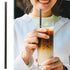 Dmlowu 100Pc 10 Inch Coffee & Cocktail Stirrers/Straws Disposable Plastic Sip Stir Swizzle Sticks - Black