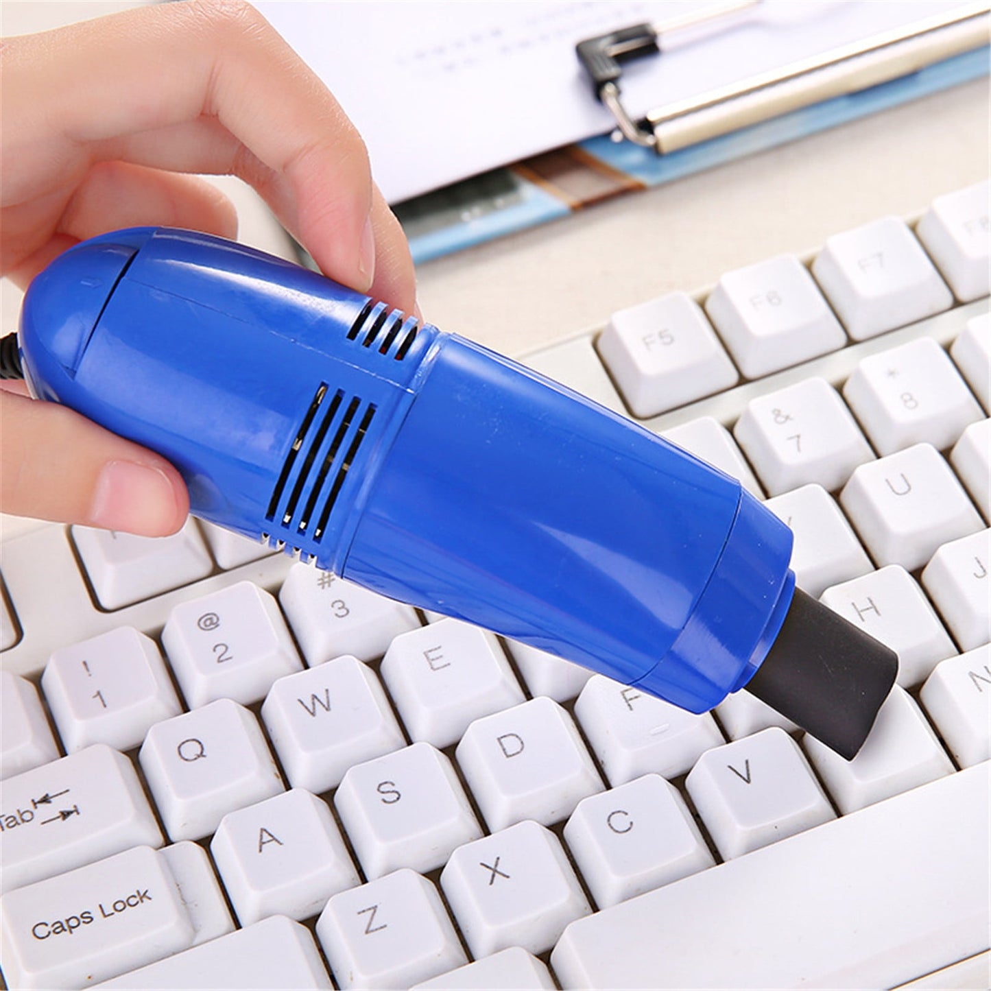 Dmlowu Desk Vacuum Cleaner Mini, Handheld Computer Keyboard Vacuum, Portable Small Cleaning Brush Clean Piano, Keyboard, Computer, Car Etc yellow, green, black, rose red