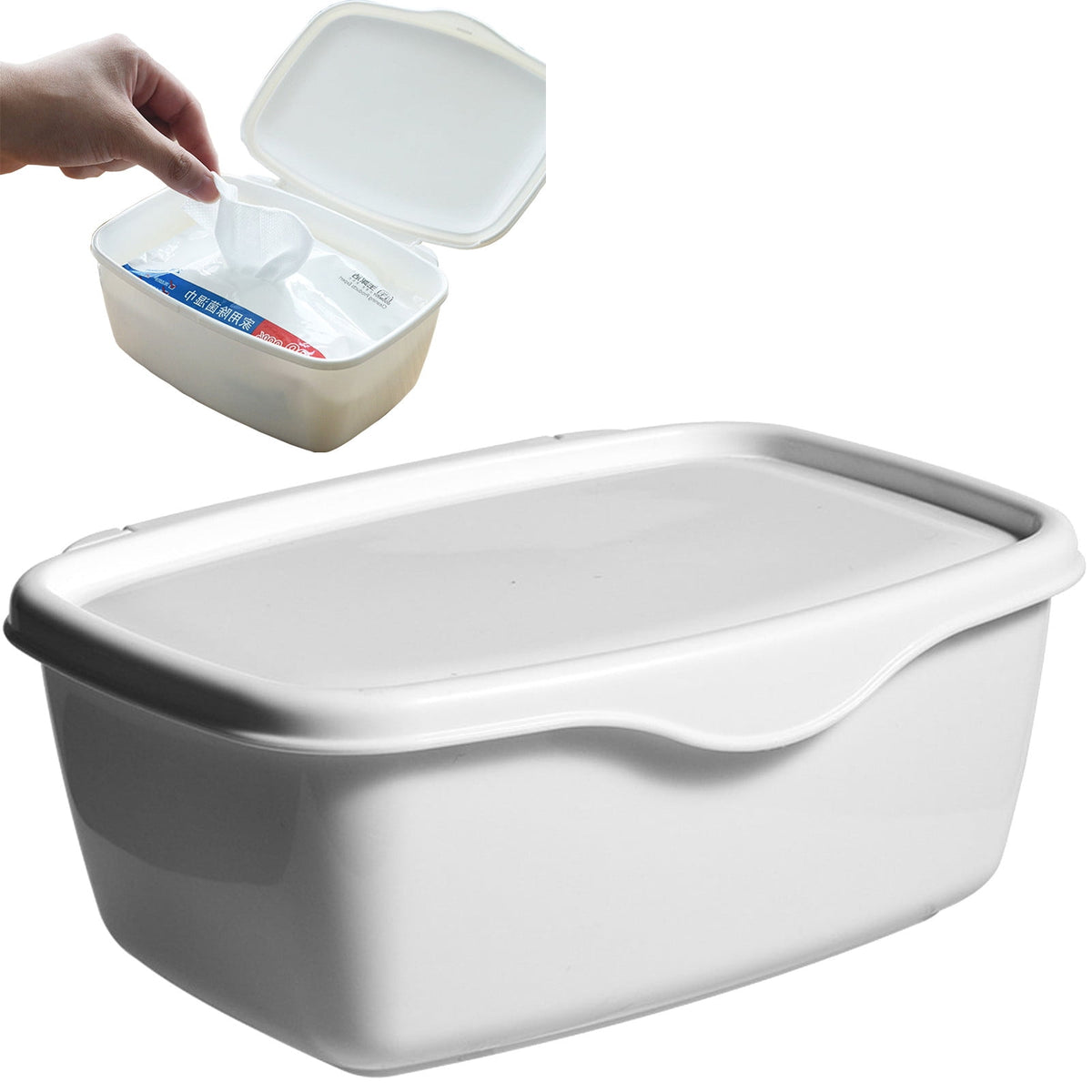 Tyidzon Wipes Dispenser, Wipe Container with Sealing Lid, 7" L x 2.9" W x 5.2" H, Wipe Container Keeps Wipes Fresh