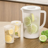 Tyidzon Juice Pitcher with Lids for Fridge, Water Jug for Teas, Juices & Iced Beverages - Fridge & Dishwasher Safe A