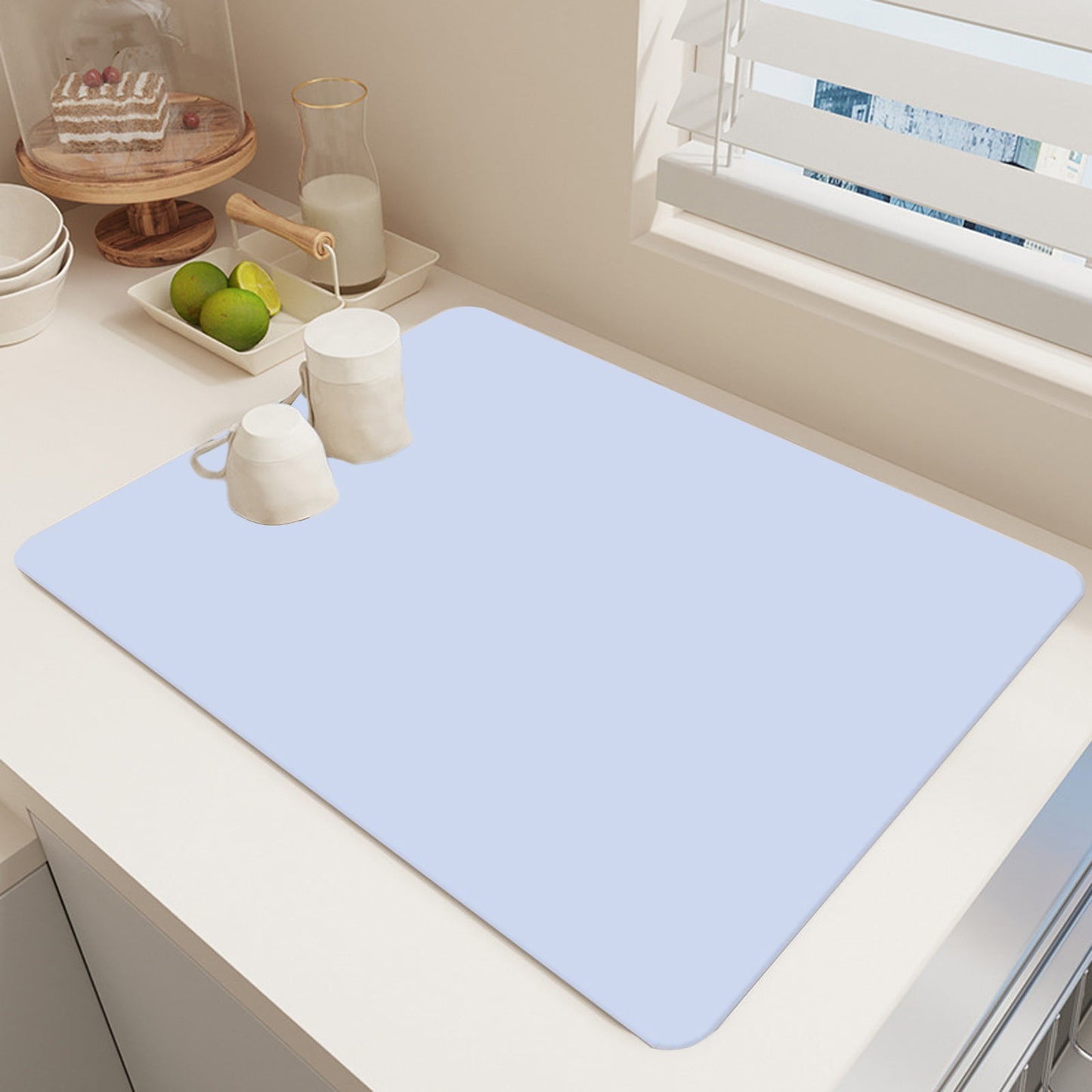 Clearance Under $1 Boovnll Dish Drying Mat, 12x16" High Absorbent & Soft Dish Drainer, Diatomite Drying Matt Kitchen Counter for Kitchen Countertops, Sinks, Draining Racks, Drying Mat Purple