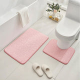 Clearance Under $5 Boovnll Bathroom Rugs Set 2 Piece, Super Absorbent & Soft Non-Slip Velvet Toilet Rug & Bath Mat, Quickly Dry Thicken Bath Mats for Bathroom, Kitchen, Door Mat, Bathroom Mat B