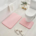 Clearance Under $5 Boovnll Bathroom Rugs Set 2 Piece, Super Absorbent & Soft Non-Slip Velvet Toilet Rug & Bath Mat, Quickly Dry Thicken Bath Mats for Bathroom, Kitchen, Door Mat, Bathroom Mat B