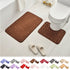 Clearance Under $5 Boovnll Bathroom Rugs Set 2 Piece, Super Absorbent & Soft Non-Slip Velvet Toilet Rug & Bath Mat, Quickly Dry Thicken Bath Mats for Bathroom, Kitchen, Door Mat, Bathroom Mat D