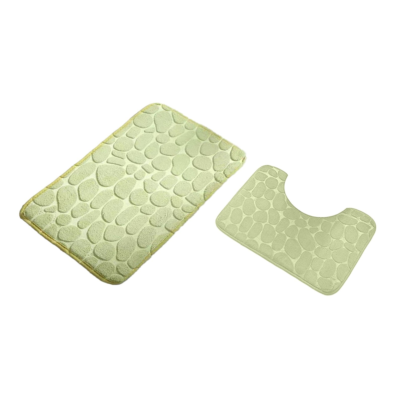 Clearance Under $5 Boovnll Bathroom Rugs Set 2 Piece, Super Absorbent & Soft Non-Slip Velvet Toilet Rug & Bath Mat, Quickly Dry Thicken Bath Mats for Bathroom, Kitchen, Door Mat, Bathroom Mat M
