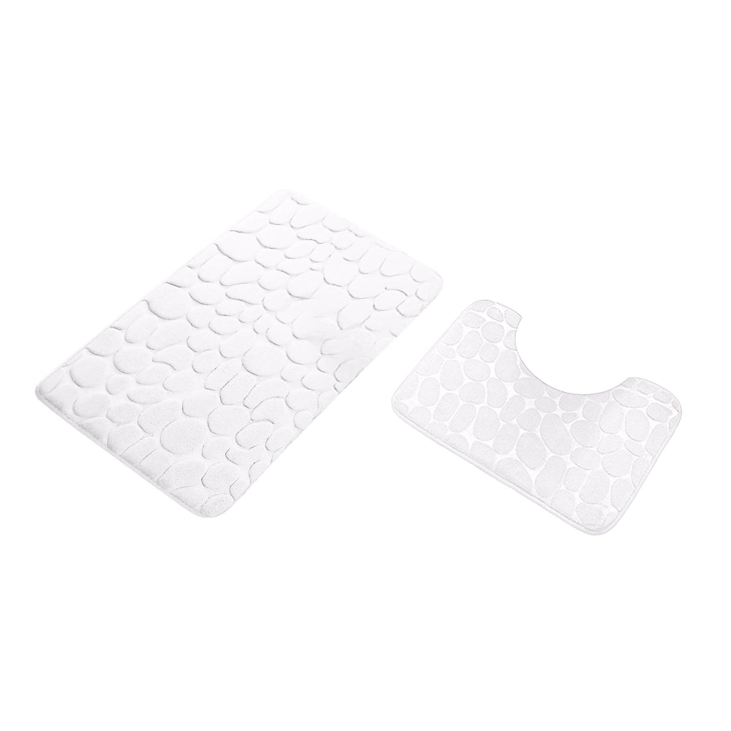 Clearance Under $5 Boovnll Bathroom Rugs Set 2 Piece, Super Absorbent & Soft Non-Slip Velvet Toilet Rug & Bath Mat, Quickly Dry Thicken Bath Mats for Bathroom, Kitchen, Door Mat, Bathroom Mat N