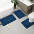 Tyidzon Bathroom Rugs Sets 3 Piece, Bath Mat Universal Soft Comfortable Water Absorption Non Slip Machine Washable Easy Dry Bathroom Mat, Gray Blue