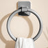 Tyidzon Towel Ring No Drill Bathroom Bathroom Towel Rack Round Towel Racks for Bathroom, Small Size Hand Towel Hanging Rod Rag Towel Rack Black