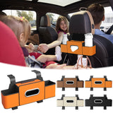 Tyidzon Backseat Cup Holder for Car Extra Multifunctional Drink Cup Holder Organizers with Tissue Storage Box for Car Travel Accessories Black