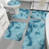 PALIFEUR Tie-Dye Bathroom Rugs Sets, Non-Slip Bath Mat Set 5 Piece, Soft Comfortable Washable Bathroom Mat Set, Quicker Dry Bathroom Rug with Toilet Rug Blue