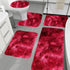 PALIFEUR Tie-Dye Bathroom Rugs Sets, Non-Slip Bath Mat Set 5 Piece, Soft Comfortable Washable Bathroom Mat Set, Quicker Dry Bathroom Rug with Toilet Rug Red
