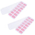 PALIFEUR Silicone Ice Cube Tray 2 Pack Easy-Release & Flexible 14-Ice Cube Trays with Avoid Spill Removable Lid, Stackable Ice Trays with Ice Covers for Freezer Pink