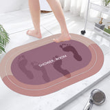 PALIFEUR Oval Bathroom Rugs, Extra Soft Absorbent Bath Mat, 15.7"x23.6" Quicker Dry Washable Bath Mats for Bathroom, Tub and Shower, Non-Slip Bathroom Rug Pink
