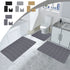 PALIFEUR Memory Foam Toilet Rug, Non-Slip Bathroom Rugs, Toilet Rugs U Shaped Washable, Commode Contour Rug, Soft Comfortable Super Water Absorption 
