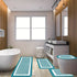 PALIFEUR Bathroom Rugs Sets, Non-Slip Bath Mat Set 4 Piece, Soft Comfortable Washable Bathroom Mat Set, Quicker Dry Bathroom Rug with Toilet Rug Blue
