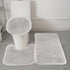 PALIFEUR Bathroom Rugs Sets, Non-Slip Bath Mat Set 3 Piece, Soft Comfortable Washable Bathroom Mat Set, Quicker Dry Bathroom Rug with Toilet Rug Gray