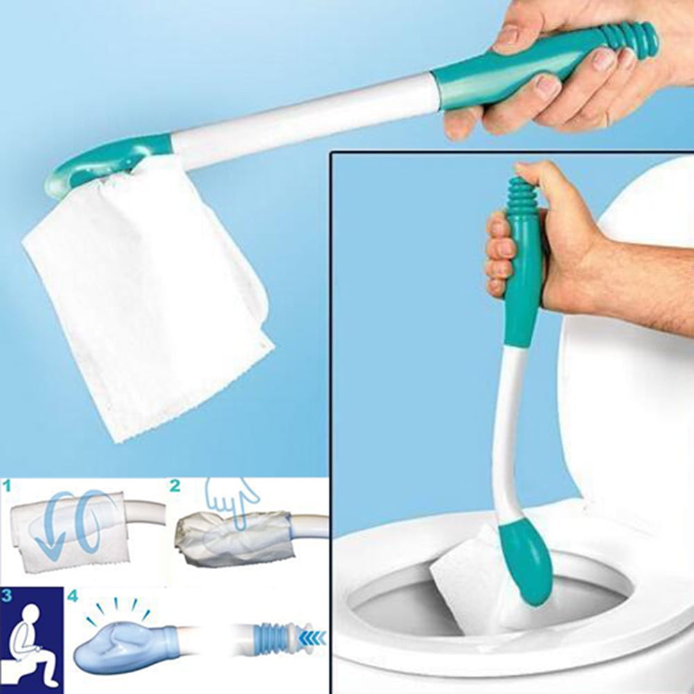 PALIFEUR Butt Wiper Tool, Long Reachs Comfortable Wipe Toilet Aid, Wipe Assist for Toileting for Pregnant Woman, Obese, Elderly, Disability Green