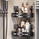 Clearance! PALIFEUR Corner Shower Caddy, Plastic Shower Organizer Corner with 2 Pcs Suction Cup, No Drilling Corner Shower Shelves for Bathroom Kitchen A