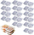 PALIFEUR 5 PCS Snack Containers Disposable Double Compartment Plastic Container, Reusable Snack Containers with Lids Travel Mini Snack Pack Containers for Condiments, Candy, Dip 20pc